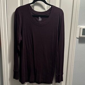 GAP Women's Long Sleeve Tee - Dark Purple